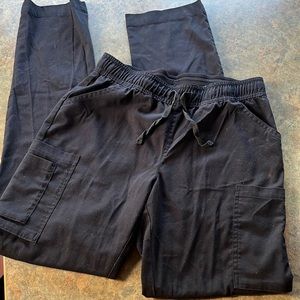 Healthpro black cargo scrub pants